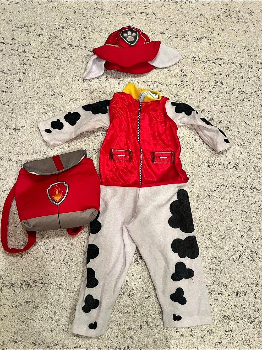 Nickelodeon Paw Patrol Marshall Costume Set Kids Red & White toddler 2-3 years